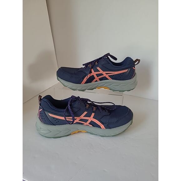 Asics Women’s 9.5 Wide Sneakers Trail Running Shoes Gel-Venture 9 Blue Coral - Picture 3 of 13